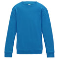 Sapphire Blue - Front - AWDis Just Hoods Childrens-Kids Sweatshirt