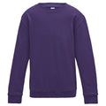 Purple - Front - AWDis Just Hoods Childrens-Kids Sweatshirt