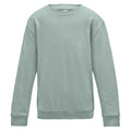 Dusty Green - Front - AWDis Just Hoods Childrens-Kids Sweatshirt
