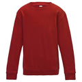 Fire Red - Front - AWDis Just Hoods Childrens-Kids Sweatshirt