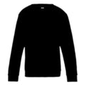 Deep Black - Front - AWDis Just Hoods Childrens-Kids Sweatshirt