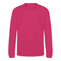Hot Pink - Side - AWDis Just Hoods Childrens-Kids Sweatshirt