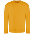 Mustard Yellow - Front - AWDis Adults Unisex Just Hoods Sweatshirt