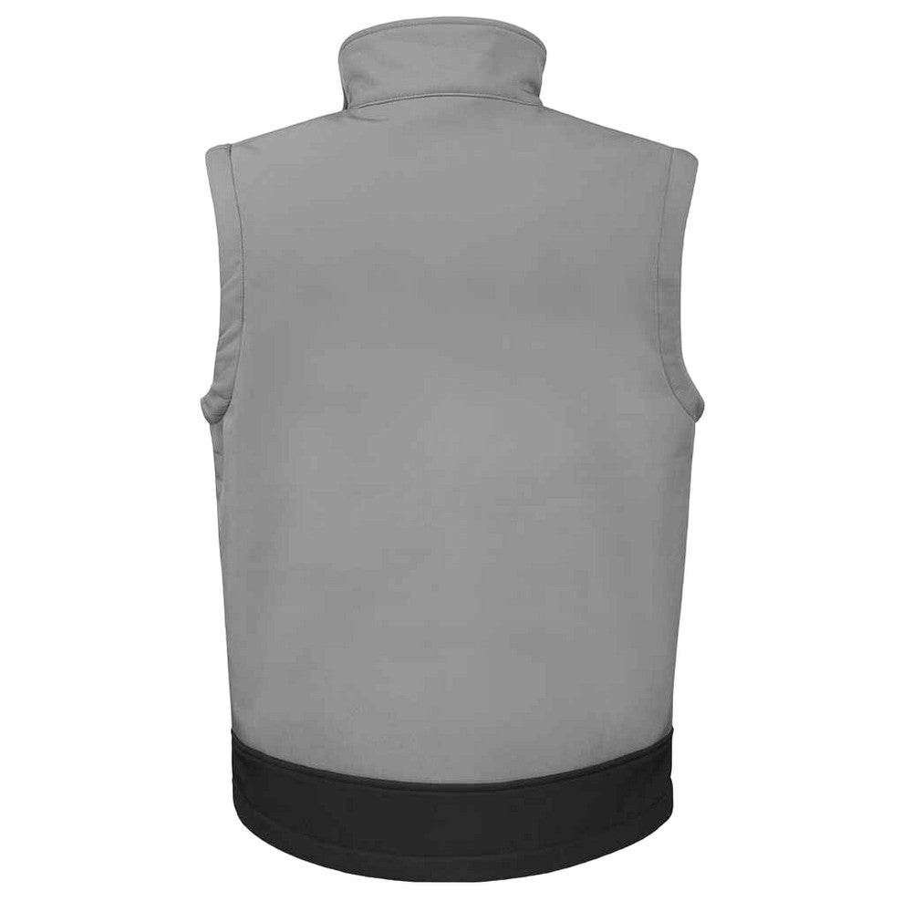 Workguard Grey-Black - Back - Result Mens Soft Shell Bodywarmer
