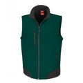 Bottle Green-Black - Front - Result Mens Soft Shell Bodywarmer