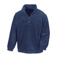 Navy - Front - Result Adults Unisex Polartherm Zip Neck Fleece