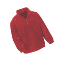 Red - Back - Result Adults Unisex Polartherm Zip Neck Fleece