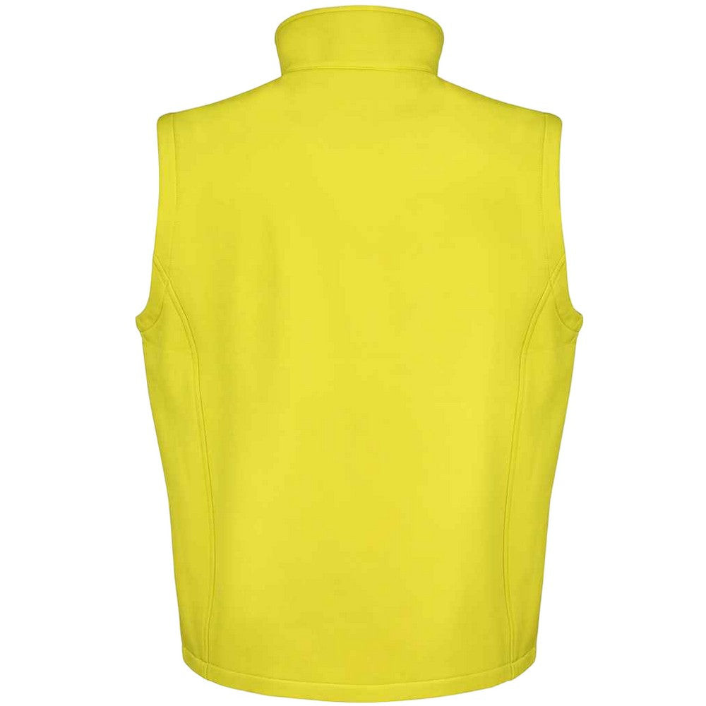 Yellow-Black - Back - Result Mens Core Printable Soft Shell Bodywarmer
