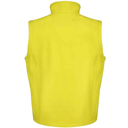 Yellow-Black - Back - Result Mens Core Printable Soft Shell Bodywarmer