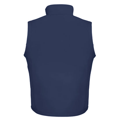 Navy - Back - Result Mens Core Printable Soft Shell Bodywarmer