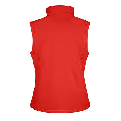 Red-Black - Back - Result Womens-Ladies Core Printable Soft Shell Bodywarmer
