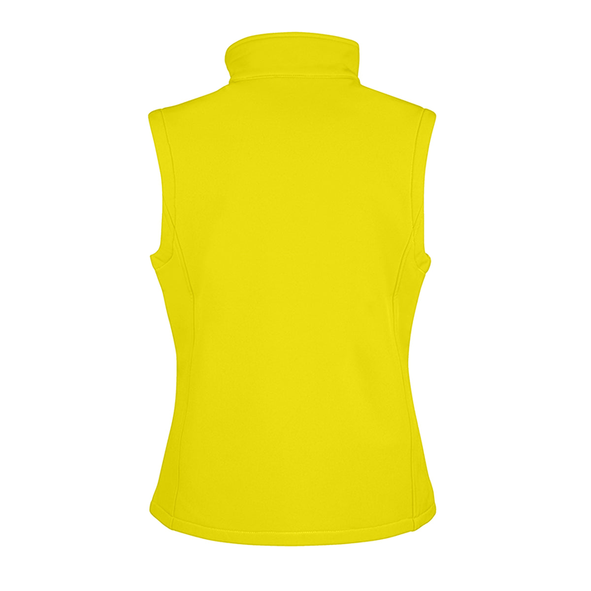 Yellow-Black - Back - Result Womens-Ladies Core Printable Soft Shell Bodywarmer