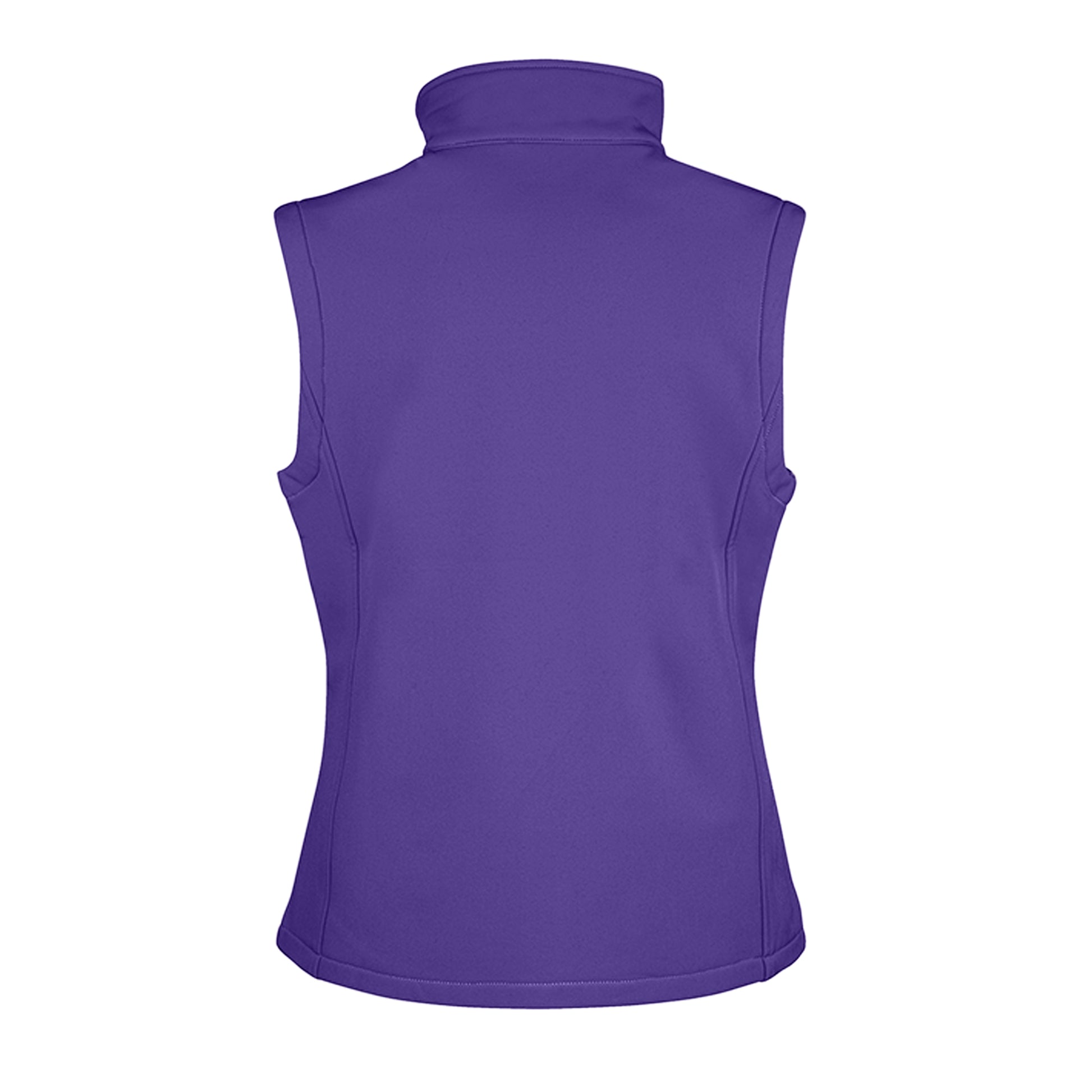 Purple-Black - Back - Result Womens-Ladies Core Printable Soft Shell Bodywarmer