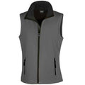Charcoal-Black - Front - Result Womens-Ladies Core Printable Soft Shell Bodywarmer