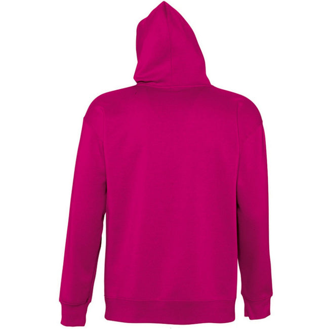 Fuchsia - Back - SOLS Slam Unisex Hooded Sweatshirt - Hoodie