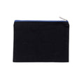 Black-Royal Blue - Front - Kimood Medium Cotton Canvas Pouch