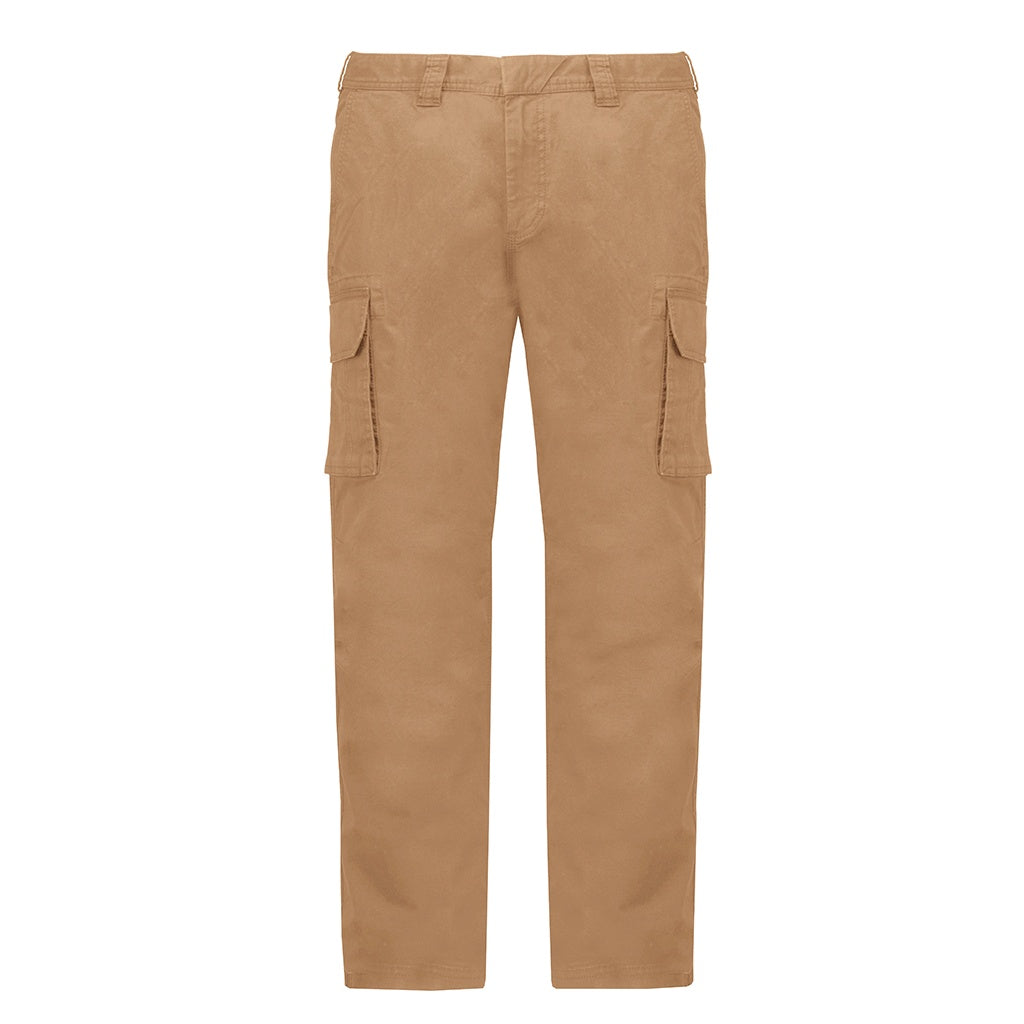 Camel - Front - Kariban Adults Unisex Multi-Pocket Cargo Trousers