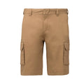 Camel - Front - Kariban Adults Unisex Multi-Pocket Shorts