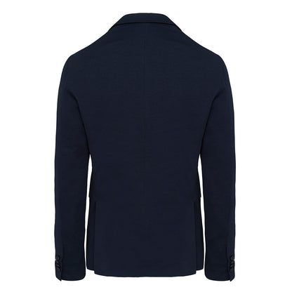 Night Navy Heather - Back - Kariban Mens Knitted Blazer