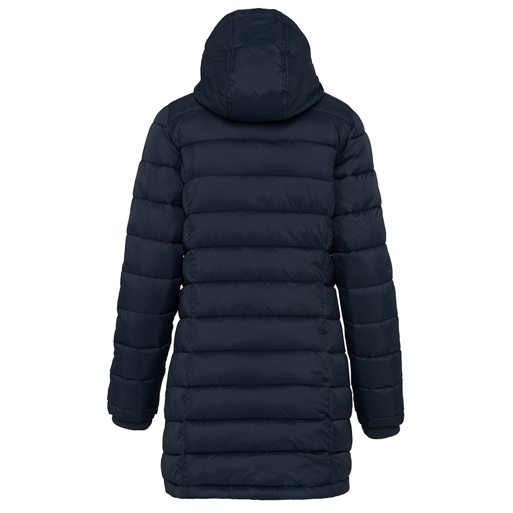Navy - Back - Kariban Womens-Ladies Lightweight Long Padded Parka Jacket