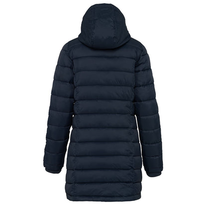 Navy - Back - Kariban Womens-Ladies Lightweight Long Padded Parka Jacket