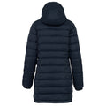 Navy - Back - Kariban Womens-Ladies Lightweight Long Padded Parka Jacket