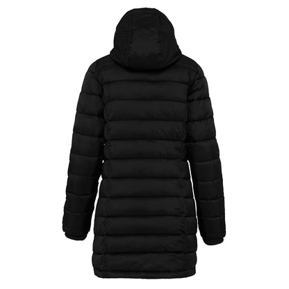 Black - Back - Kariban Womens-Ladies Lightweight Long Padded Parka Jacket