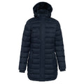 Navy - Front - Kariban Womens-Ladies Lightweight Long Padded Parka Jacket