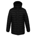 Black - Front - Kariban Mens Lightweight Long Padded Parka Jacket