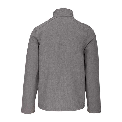 Marl Grey - Back - Kariban Mens Soft Shell Jacket