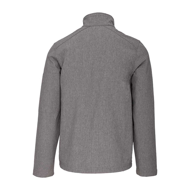 Marl Grey - Back - Kariban Mens Soft Shell Jacket