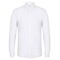 White - Front - Henbury Mens Modern Long Sleeve Slim Fit Oxford Shirt