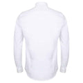 White - Back - Henbury Mens Modern Long Sleeve Slim Fit Oxford Shirt