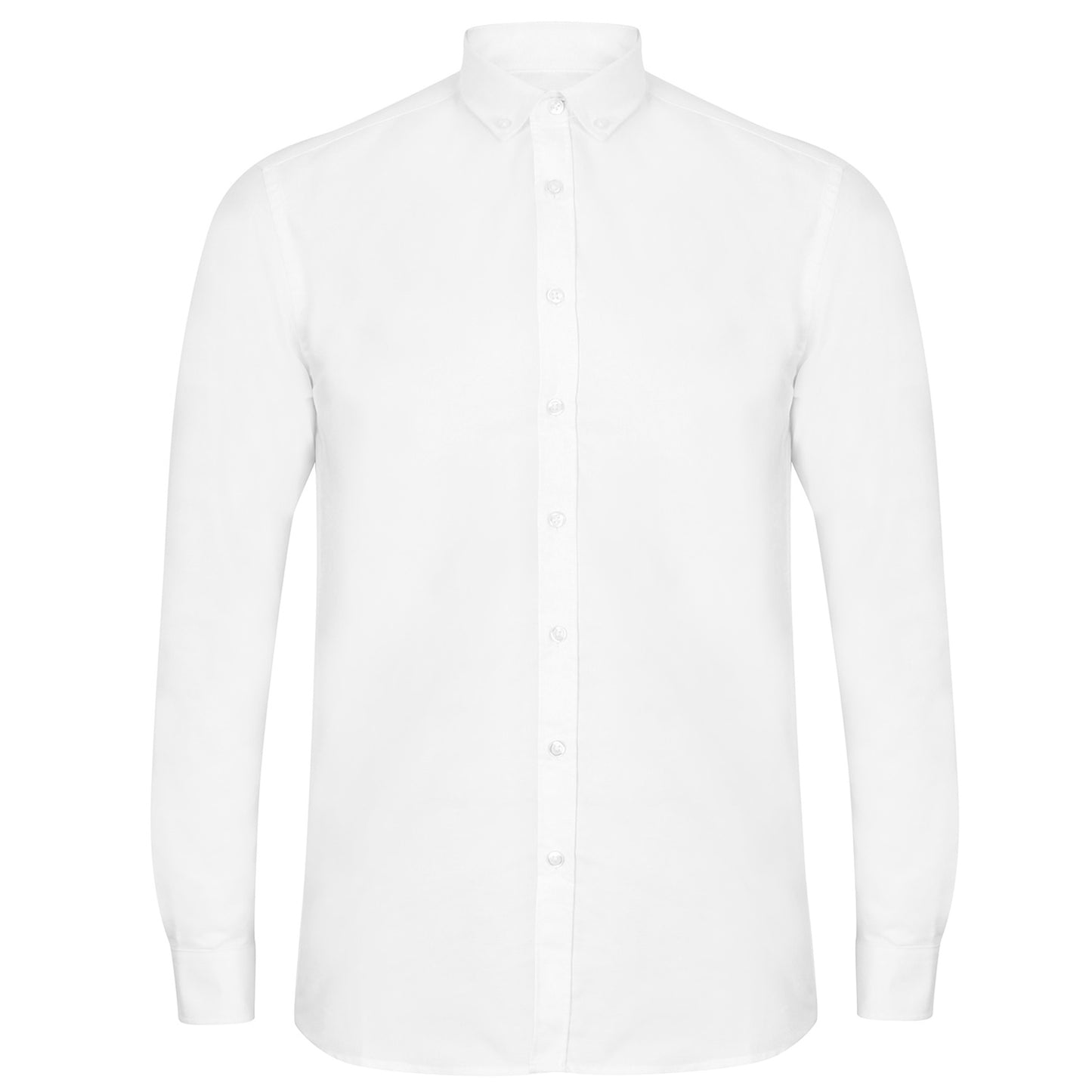 White - Front - Henbury Mens Modern Long Sleeve Oxford Shirt