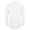 White - Back - Henbury Mens Modern Long Sleeve Oxford Shirt