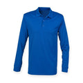 Royal Blue - Front - Henbury Adults Unisex Long Sleeve Coolplus Piqu Polo Shirt