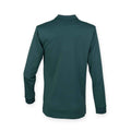 Bottle Green - Back - Henbury Adults Unisex Long Sleeve Coolplus Piqu Polo Shirt