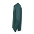Bottle Green - Side - Henbury Adults Unisex Long Sleeve Coolplus Piqu Polo Shirt