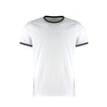 White-Black - Front - Kustom Kit Mens Fashion Fit Ringer T-Shirt