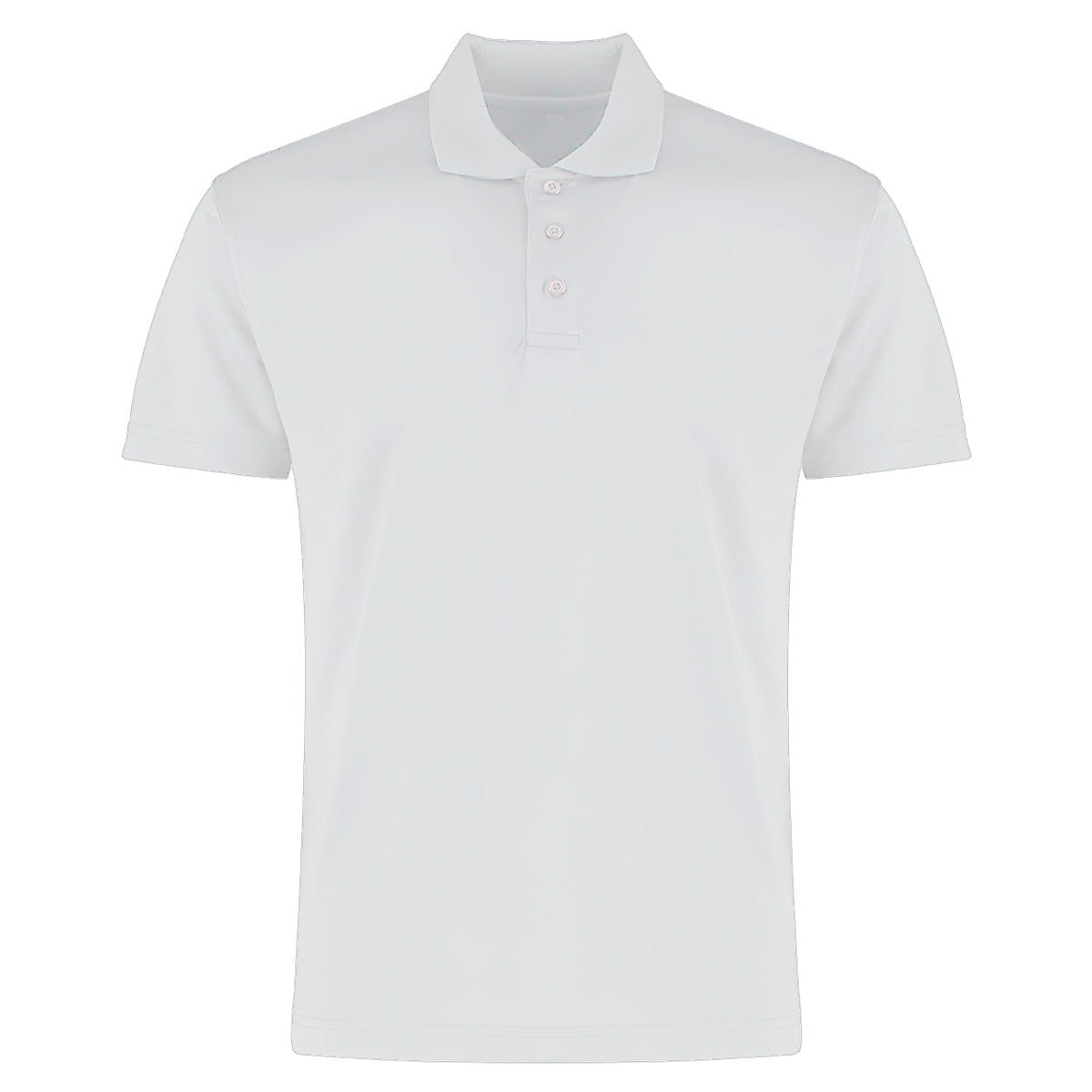 White - Front - Kustom Kit Mens Cooltex Plus Micro Mesh Polo Shirt