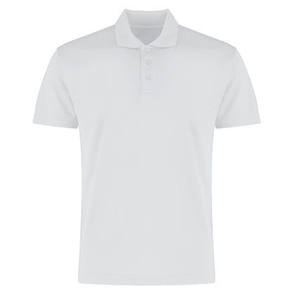 White - Front - Kustom Kit Mens Cooltex Plus Micro Mesh Polo Shirt