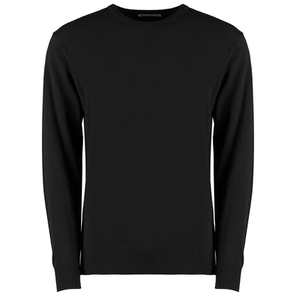 Black - Front - Kustom Kit Mens Arundel Crew Neck Sweater