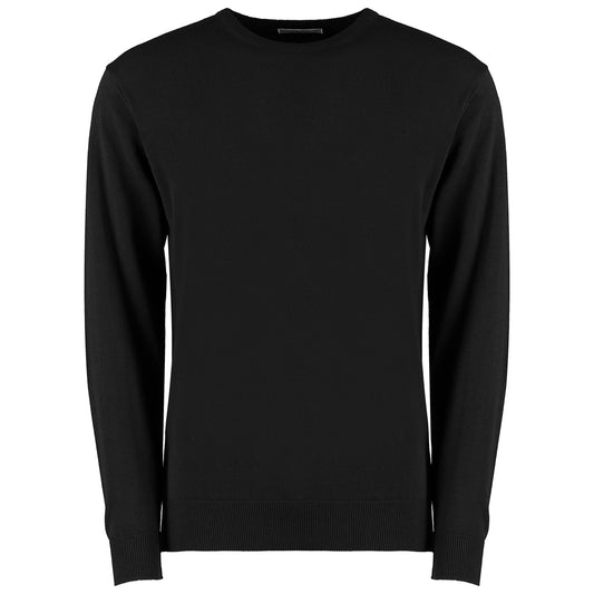 Black - Front - Kustom Kit Mens Arundel Crew Neck Sweater