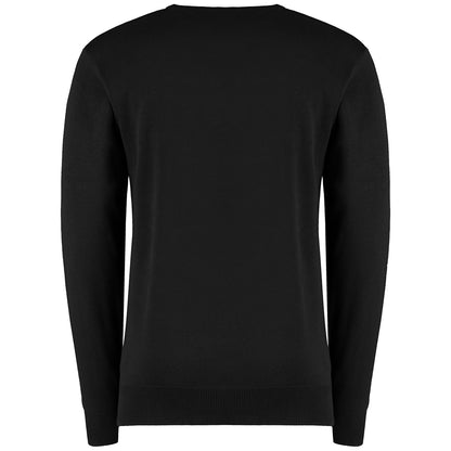 Black - Back - Kustom Kit Mens Arundel Crew Neck Sweater