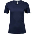 Navy - Front - Tee Jays Womens-Ladies Interlock T-Shirt