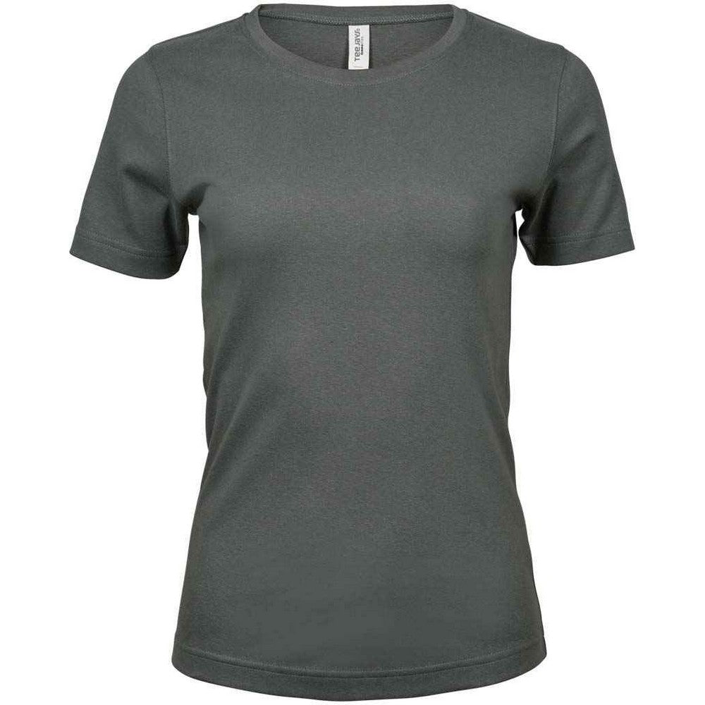 Powder Grey - Front - Tee Jays Womens-Ladies Interlock T-Shirt