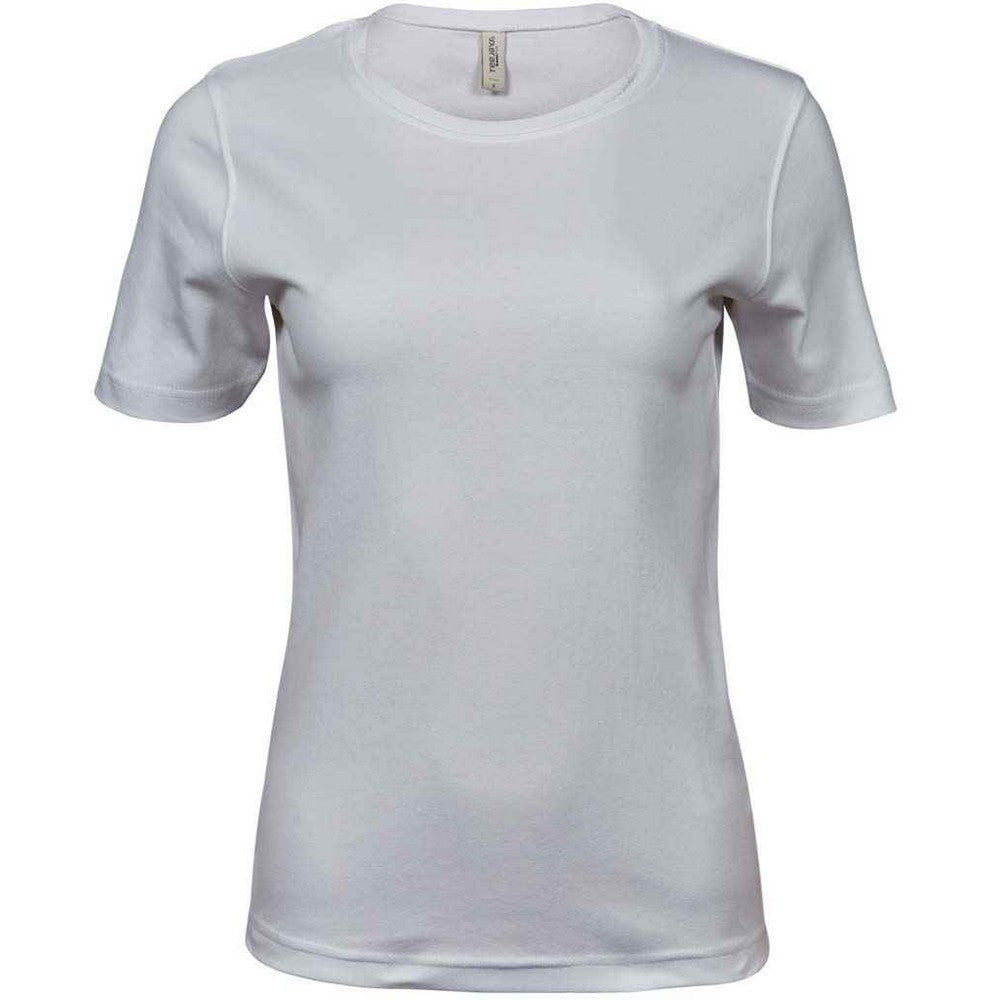 White - Front - Tee Jays Womens-Ladies Interlock T-Shirt