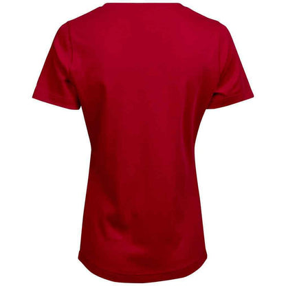 Red - Back - Tee Jays Womens-Ladies Interlock T-Shirt