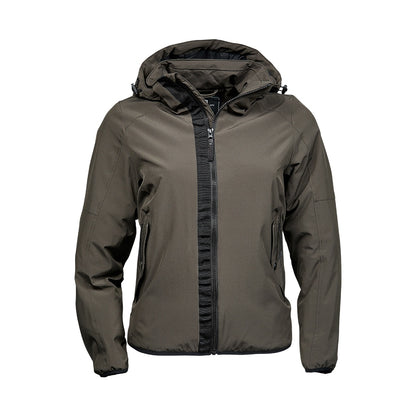 Dark Olive - Front - Tee Jays Womens-Ladies Urban Adventure Soft Shell Jacket