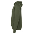 Military Green - Side - Bella + Canvas Adults Unisex Pullover Hoodie